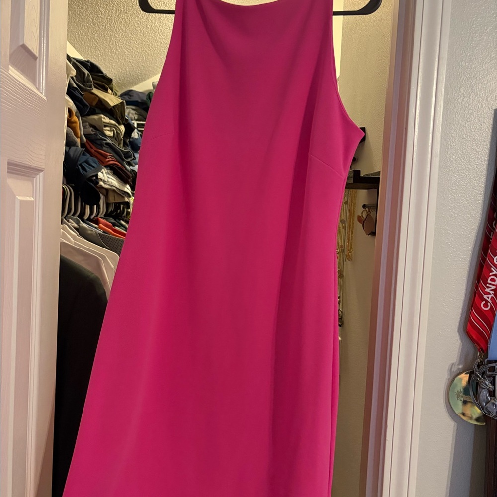 Elegant Pink Sleeveless Dress